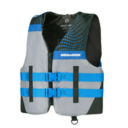 Sea-Doo Motion Life Jacket BRP PFD in grey/blue with blue adjustable straps