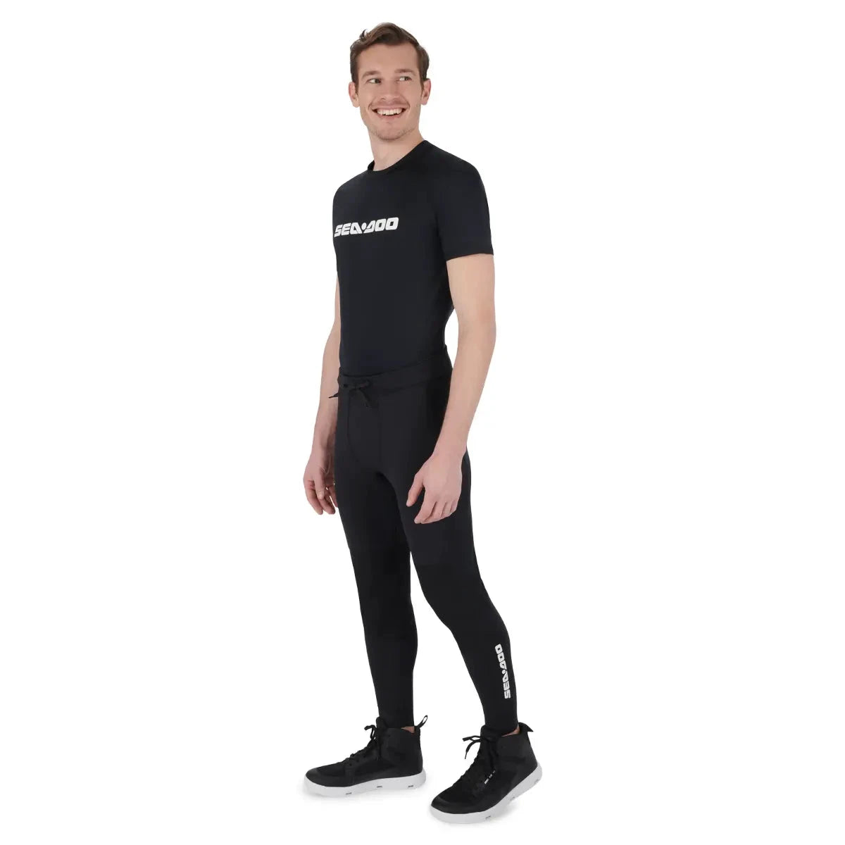 Sea-Doo men's 2mm neoprene Montego pants in black, riding gear wetsuit bottoms