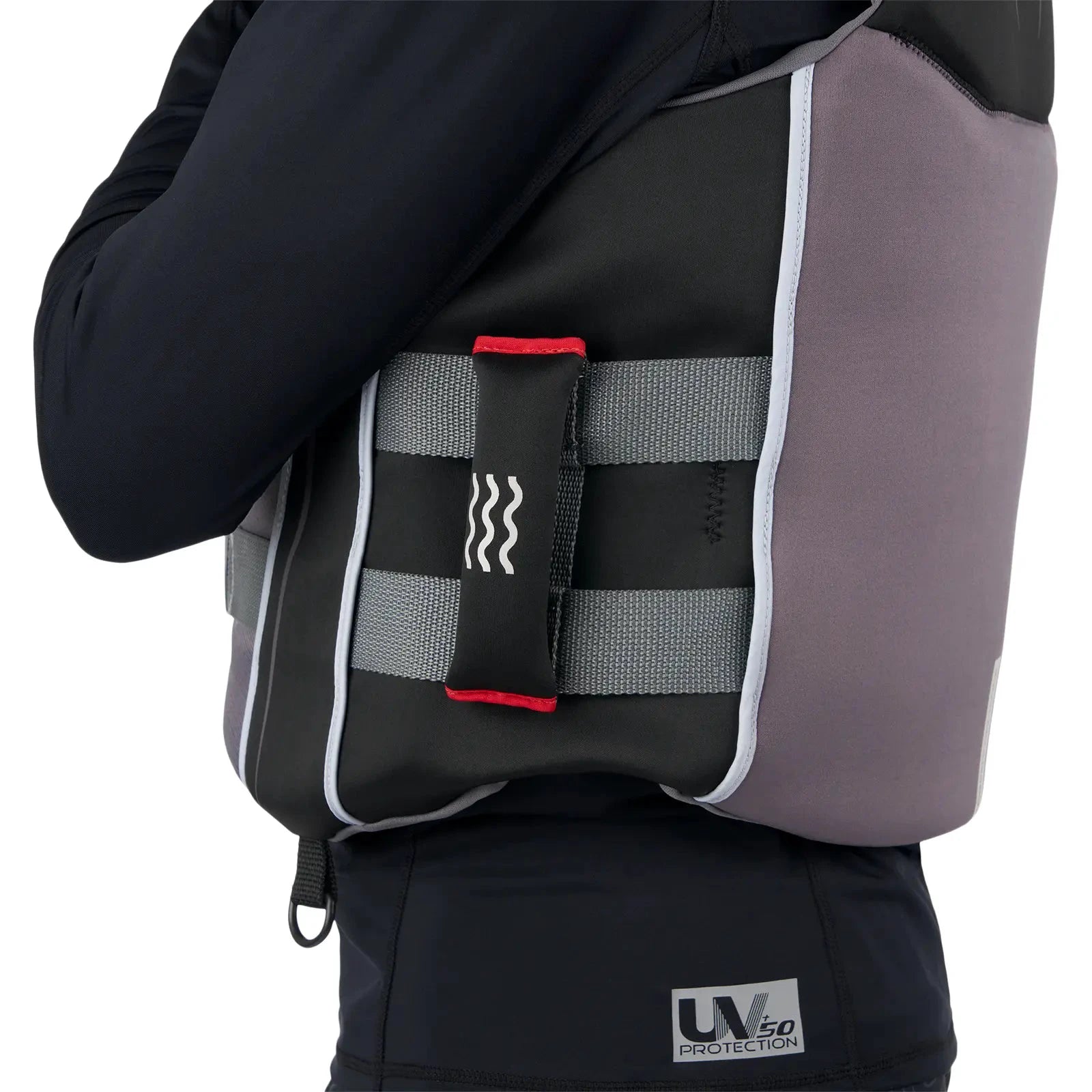 Sea-Doo Wave Grip PFD Life Jacket, unisex, black with gray straps