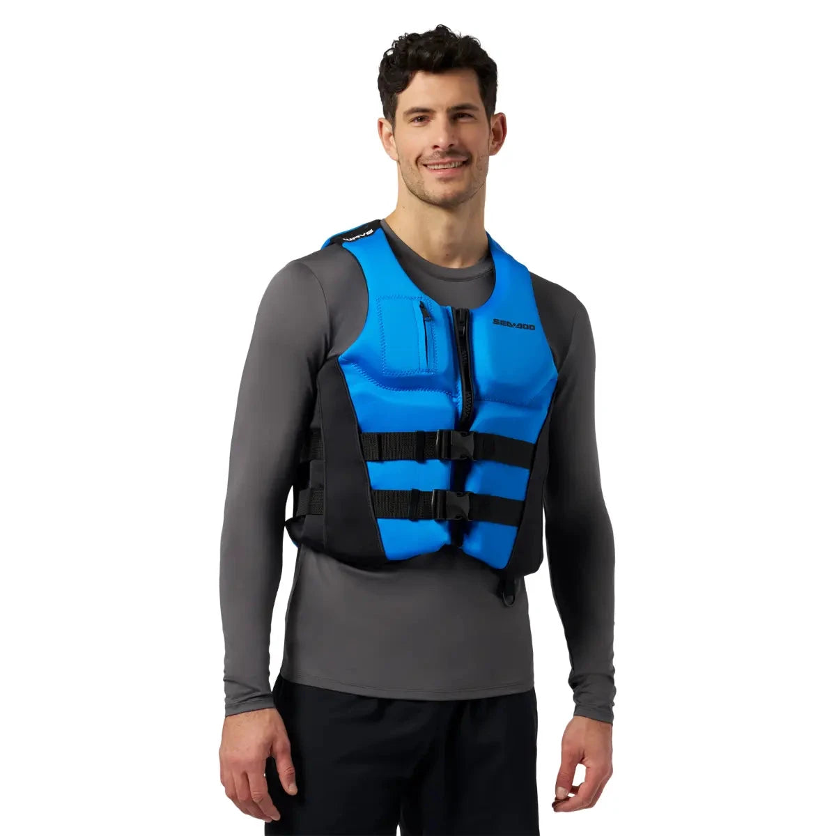 Sea-Doo Wave Life Jacket/PFD blue with black adjustable straps