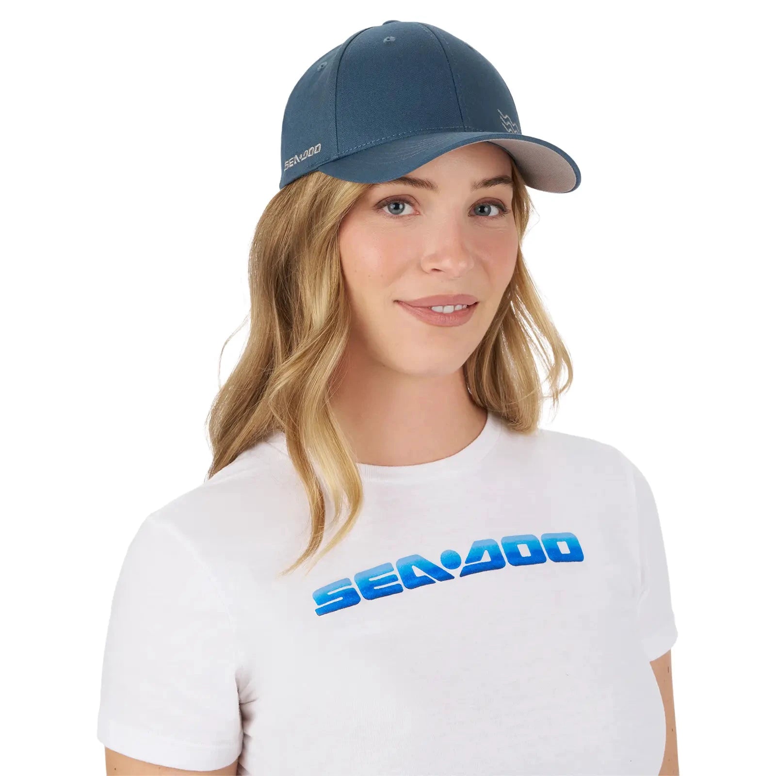 Sea-Doo Wave Signature Cap, blue navy baseball cap with Sea-Doo branding