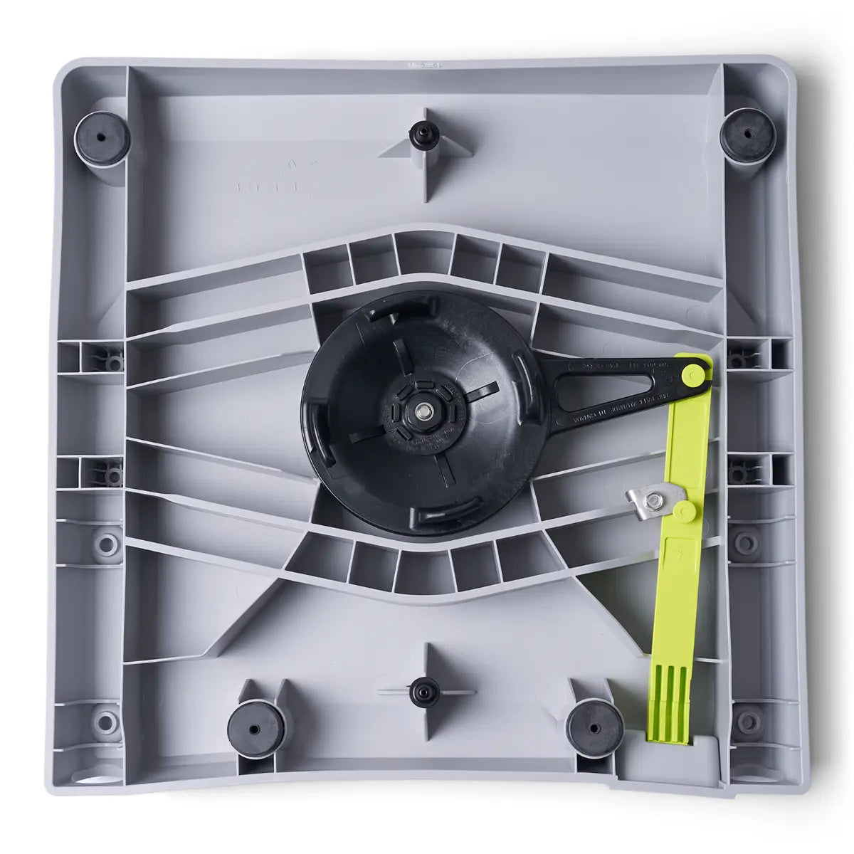 Sea-Doo Switch LinQ Modular Plate on gray mounting base with neon-yellow locking arm.