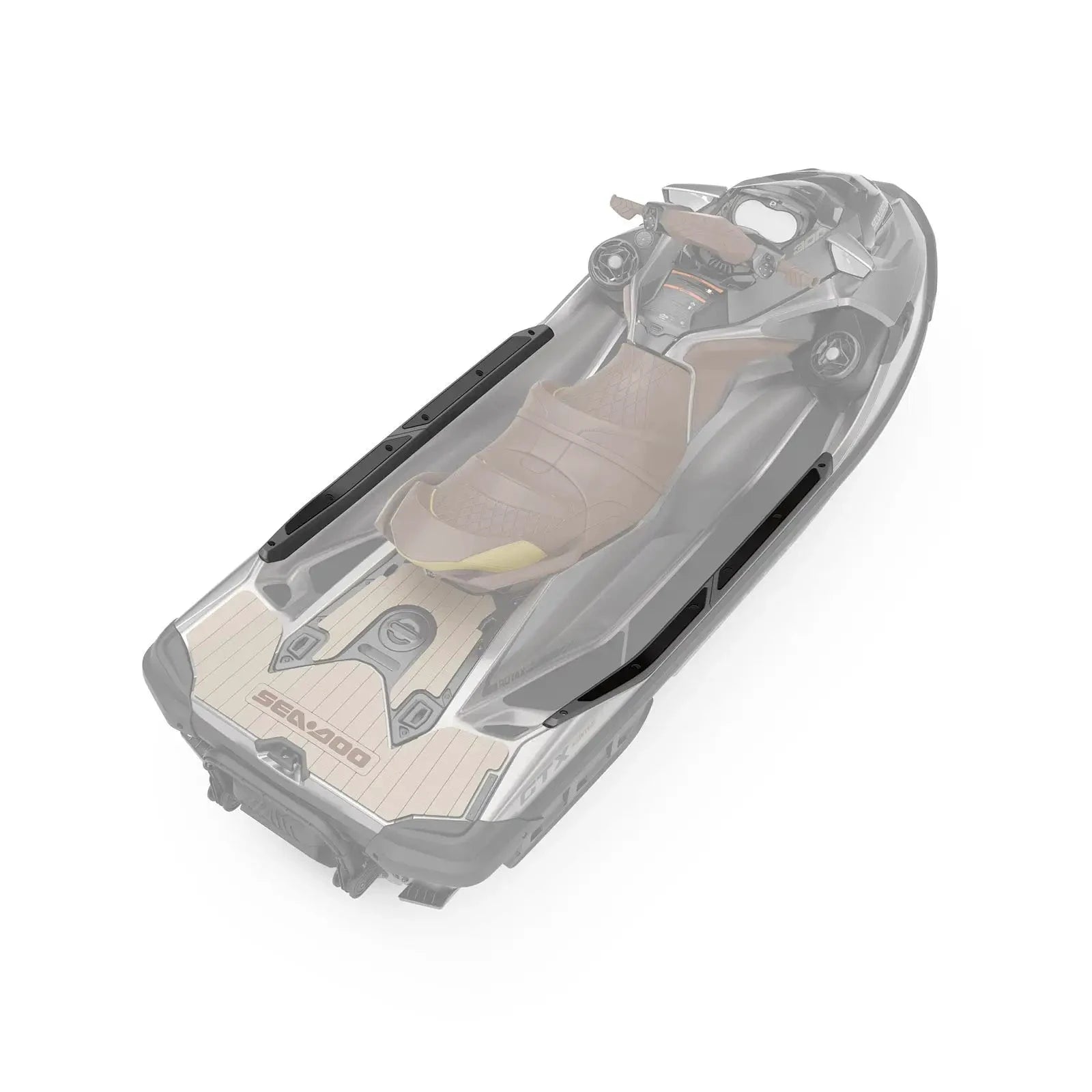 Sea-Doo PWC Angled Gunwale Footrests, black pair, BRP watercraft accessory