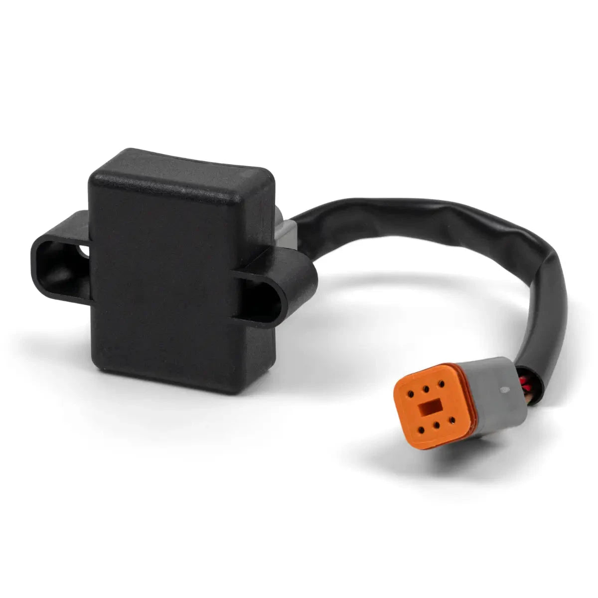 Sea-Doo Ski and X Module for PWC electronics; black module with orange 4-pin connector