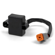 Sea-Doo Ski and X Module PWC electronics with black rectangular module and orange connector