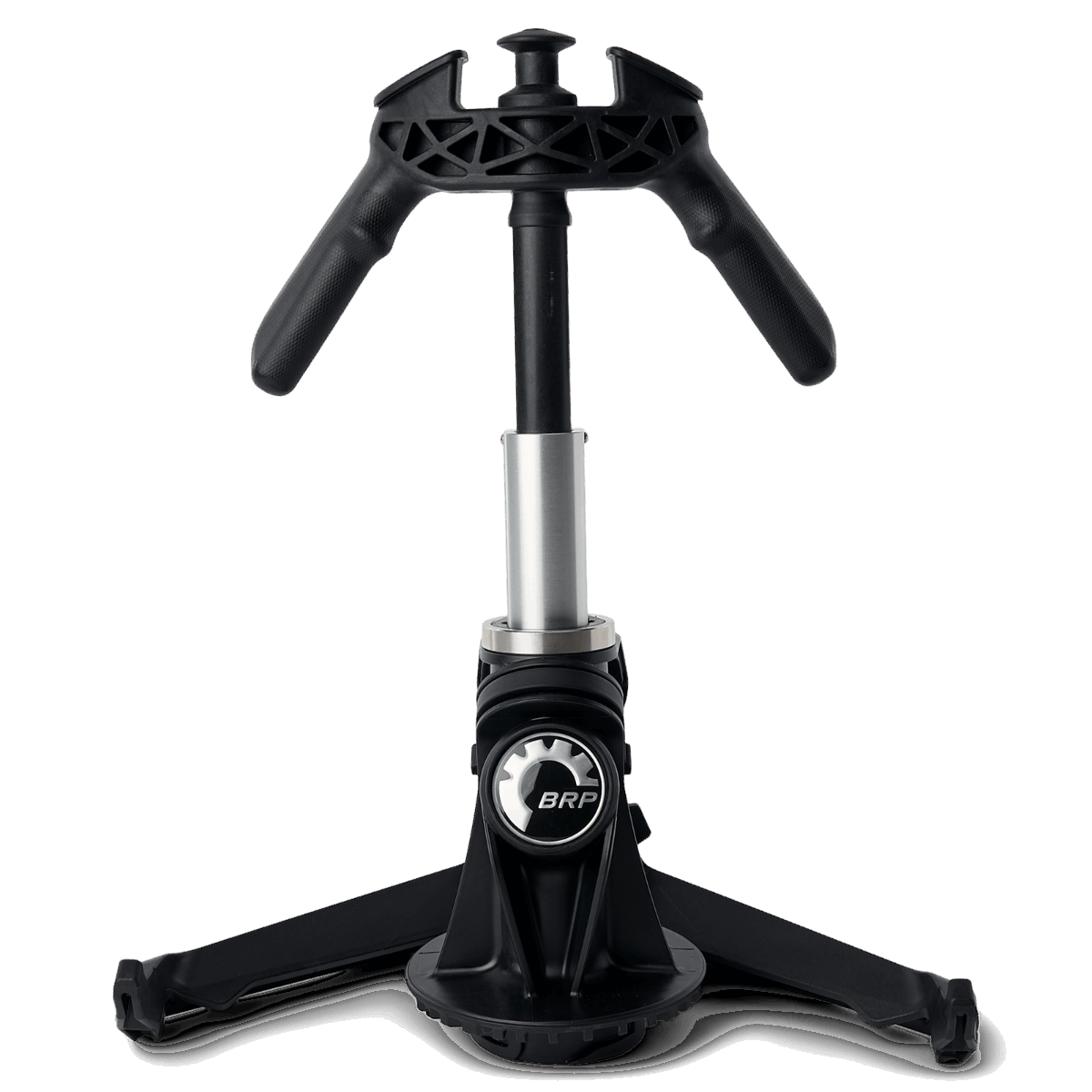 LinQ Retractable Ski Pylon by Sea-Doo (BRP); black handles and silver shaft.