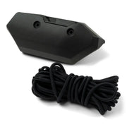 Sea-Doo Speed Tie dock cleat set; black plastic cleat with coiled black rope (2-piece)