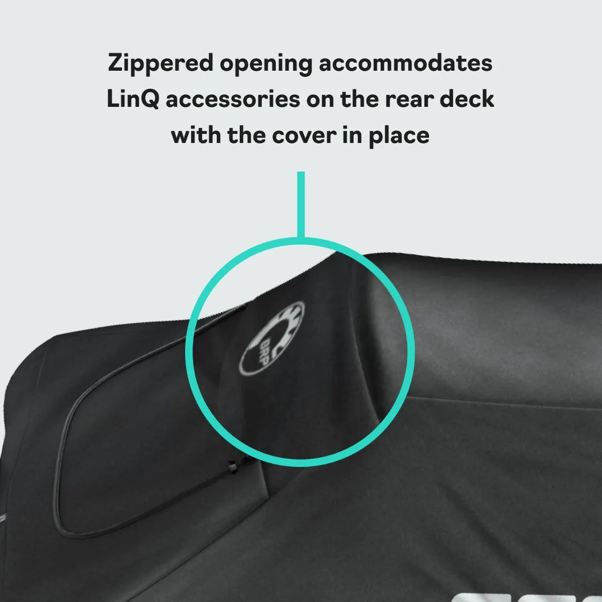 Sea-Doo PWC cover for 2020-2026 GTI & GTR, black BRP watercraft storage cover with Sea-Doo logo patch