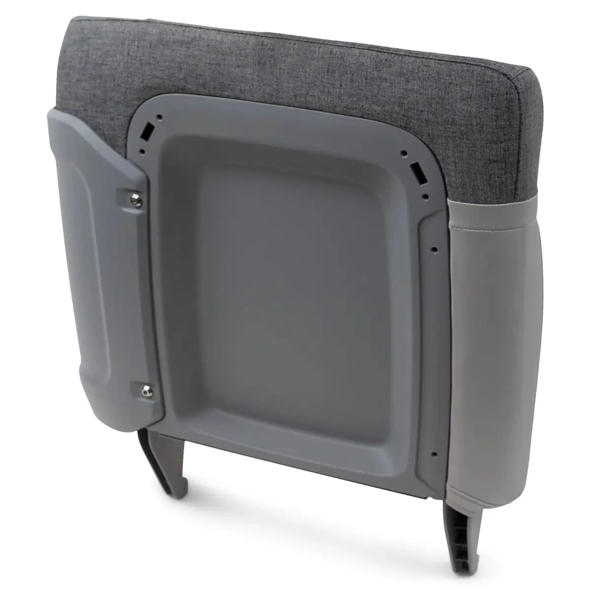 Sea-Doo Switch Seat Corner Backrest (Right Hand); gray fabric cushion with gray plastic shell