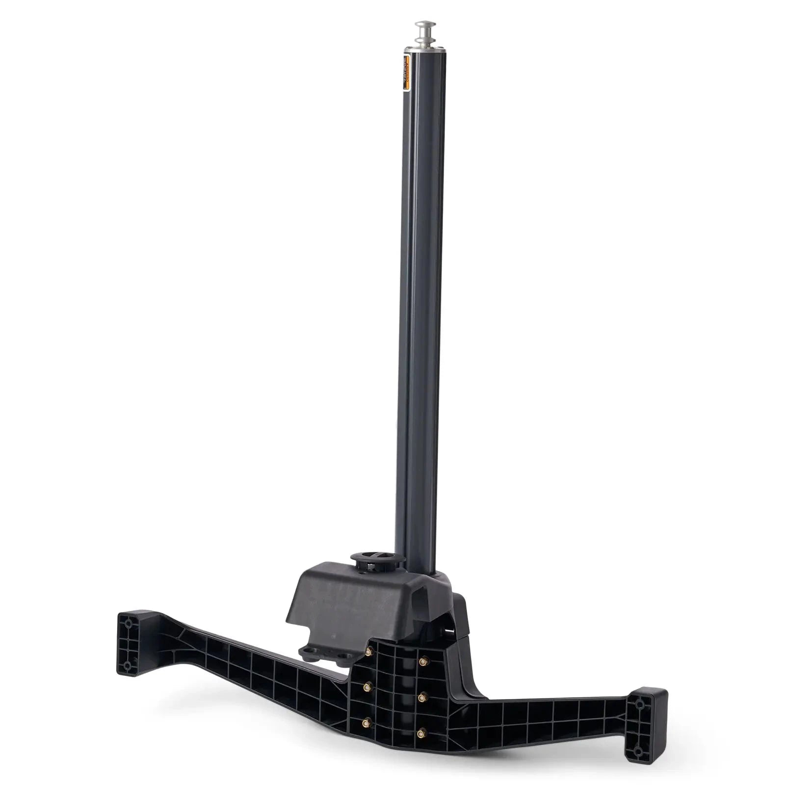 Sea-Doo Switch Wake And Ski Pylon; black vertical mast with wide base bracket for watercraft
