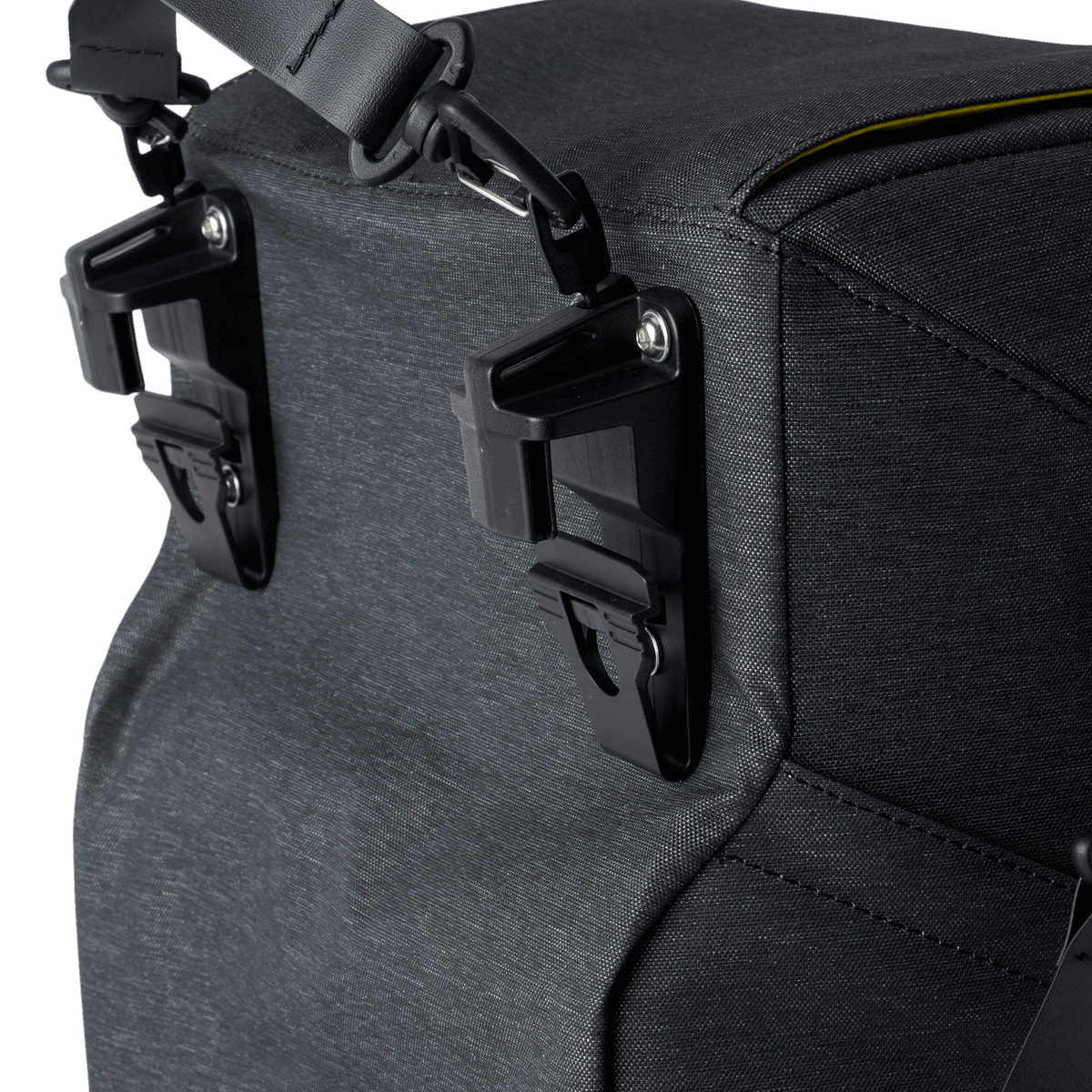 Sea-Doo LinQ Lite Canvas Bag with dual mounting clips on black canvas