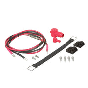 Sea-Doo Secondary Battery Harness Kit for PWC with red/black cables, red T-connector, strap and mounting hardware