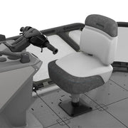 Sea-Doo Switch Driver Seat Bolster, gray fabric upholstery on OEM watercraft seat