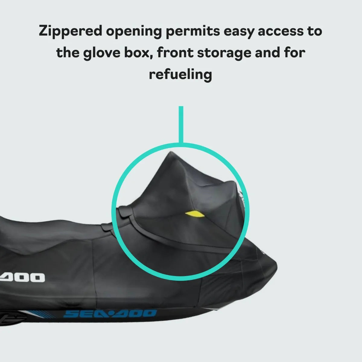 Sea-Doo PWC cover, black OEM BRP for GTX Wake Pro & RXT (2018–2026)