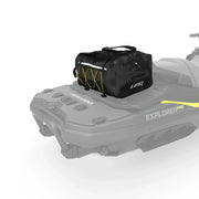 Sea-Doo LinQ Explorer Bag, black storage bag with yellow bungee cords for LinQ cargo on Sea-Doo vehicles