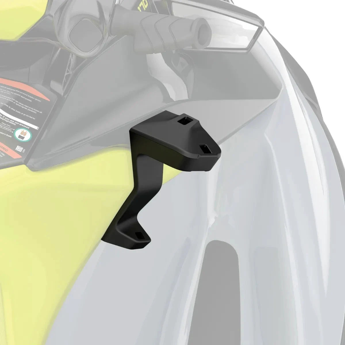 Sea-Doo LinQ Front Support - Right, black plastic mounting bracket for LinQ watercraft accessories
