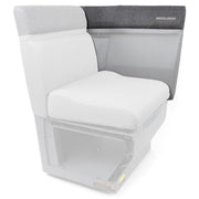 Sea-Doo Switch seat corner backrest left, white and gray upholstery, BRP watercraft accessory.