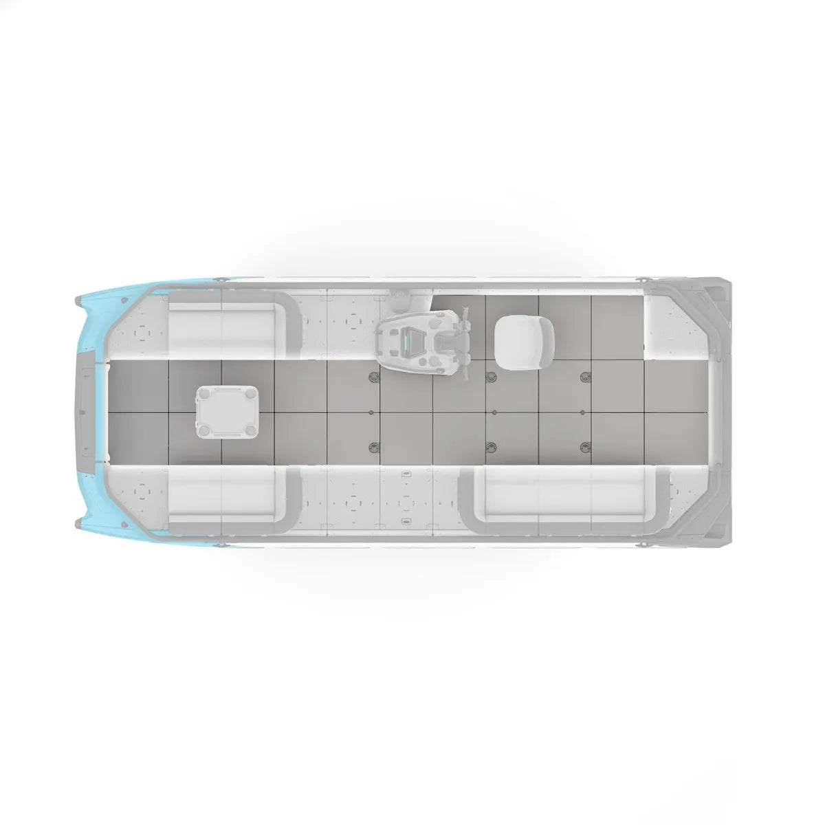 Sea-Doo Switch 19' deck mat kit; gray panel mats for watercraft interior