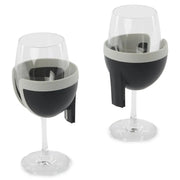 Sea-Doo Switch LinQ Lite stemware holder pair, black with gray mounting rings.