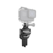 LinQ Lite Action Camera Holder; Sea-Doo LinQ accessory with black clamp mount for GoPro-style housing.