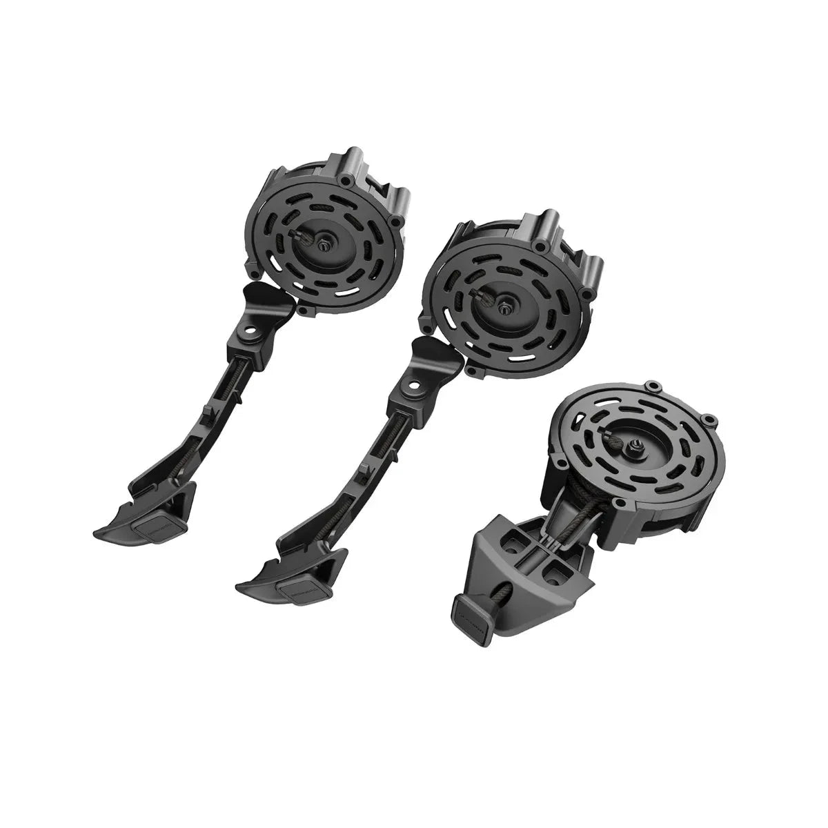 Sea-Doo Spark Speed-Tie docking accessories, 3-pack, black with mounting arms.
