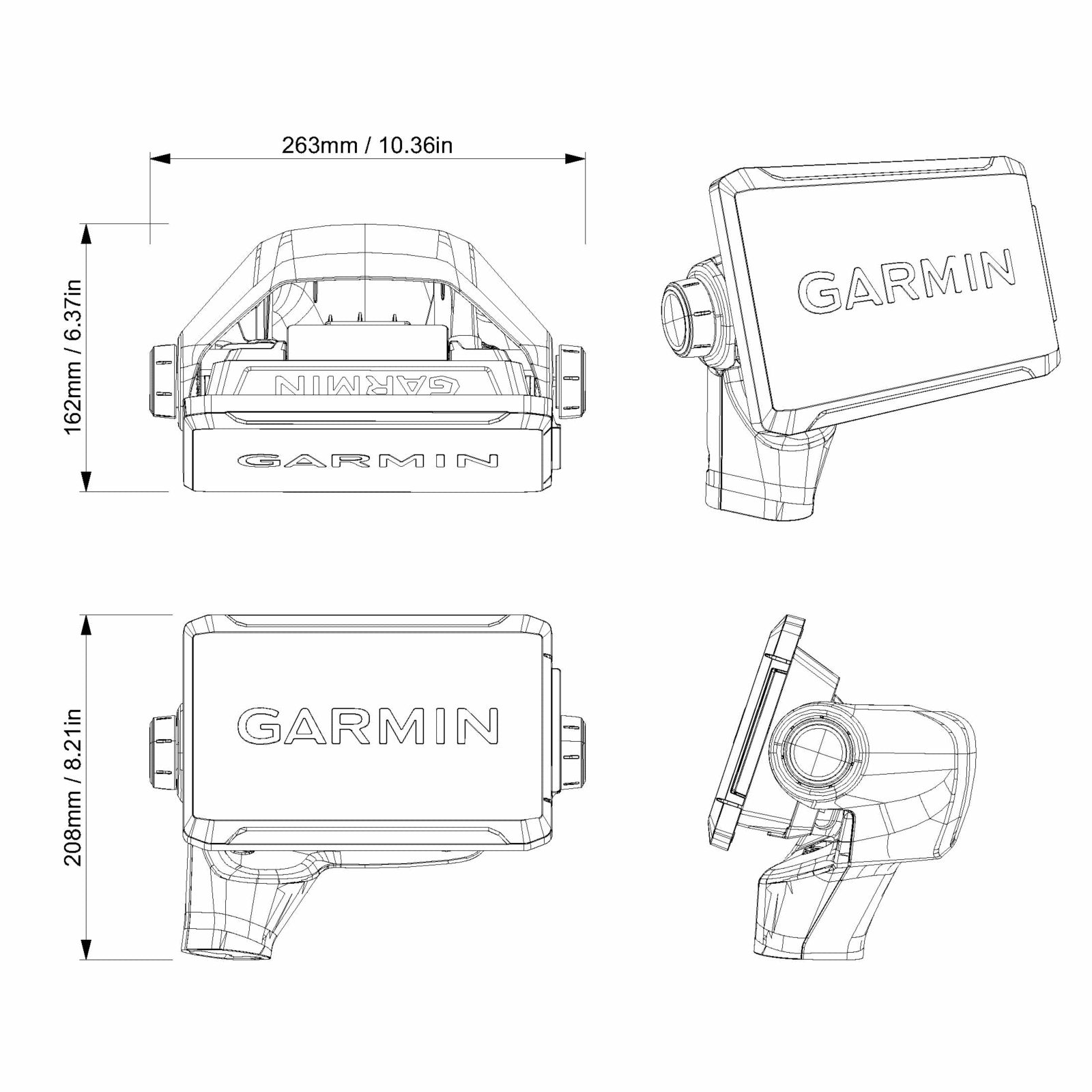 Garmin ECHOMAP UHD2 72sv GPS marine chartplotter for Sea-Doo Switch; blueprint-style diagram