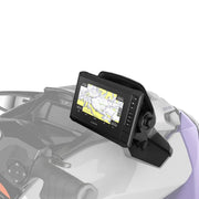 Garmin ECHOMAP UHD2 72sv GPS chartplotter mounted on Sea-Doo PWC, color touchscreen map display.