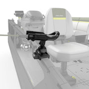 Sea-Doo Switch Rail Rod Holder with LinQ Lite, black, mounted on rail