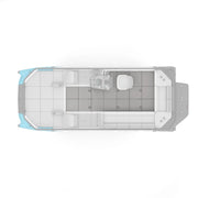 Sea-Doo Deck Mat Kit for Switch Sport 21' pontoon boat; gray interlocking deck mats.