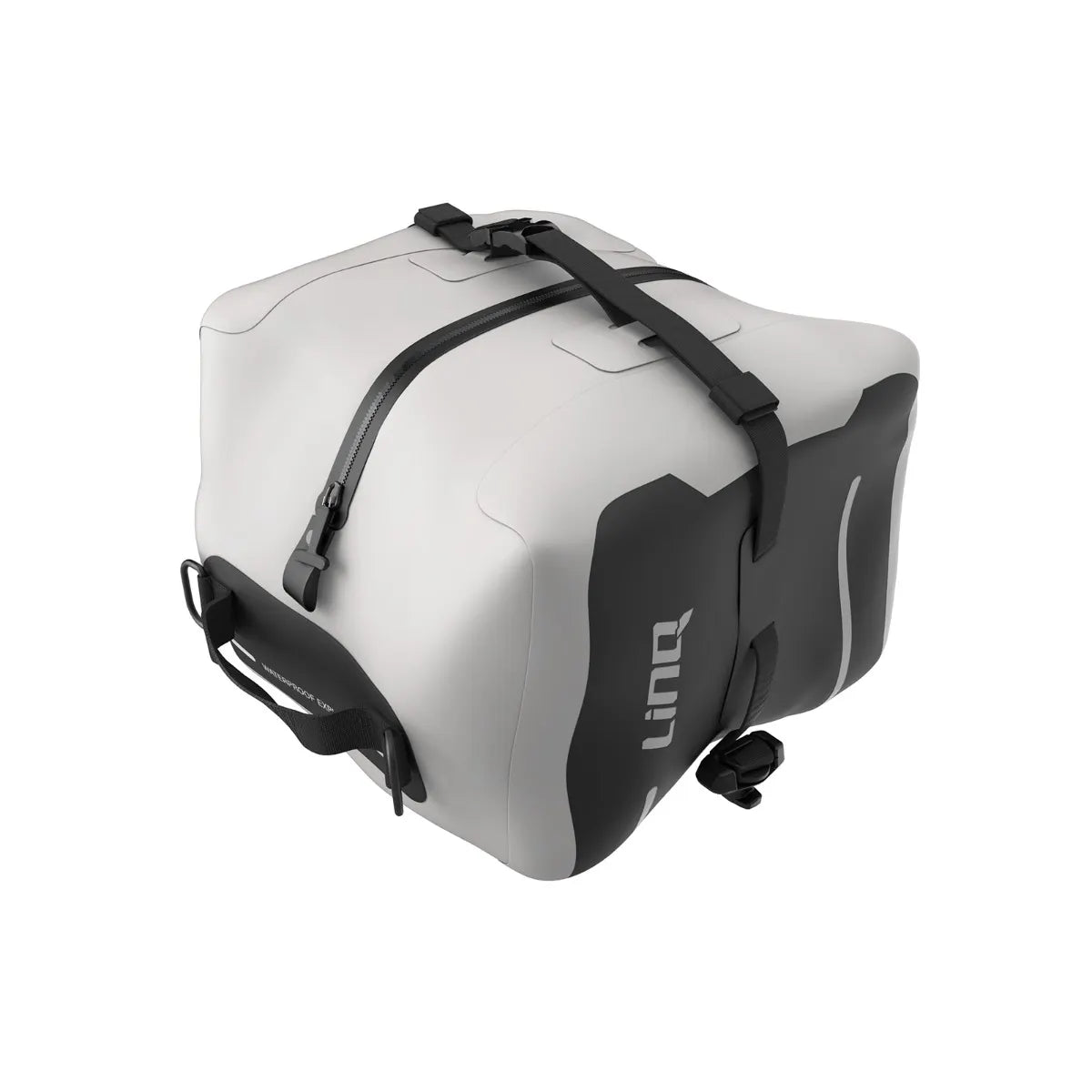 LinQ dry bag 7.9 gal (30 L) for Sea-Doo BRP; white bag with black side panels and straps