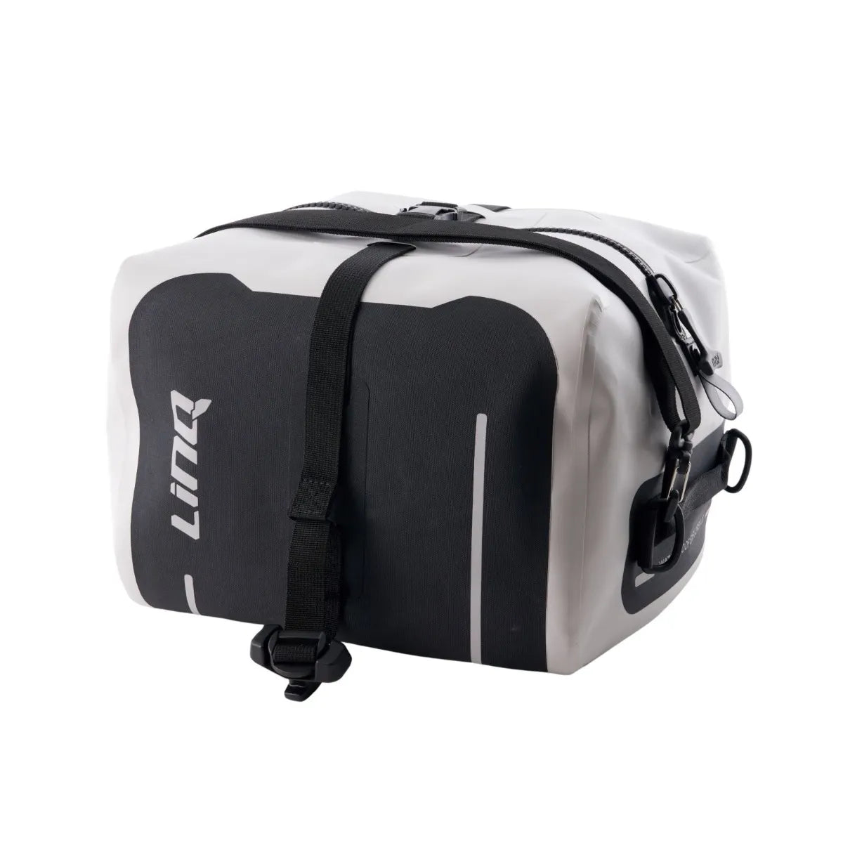 LinQ dry bag 7.9 US gal (30 L) by Sea-Doo, white with black panels and straps