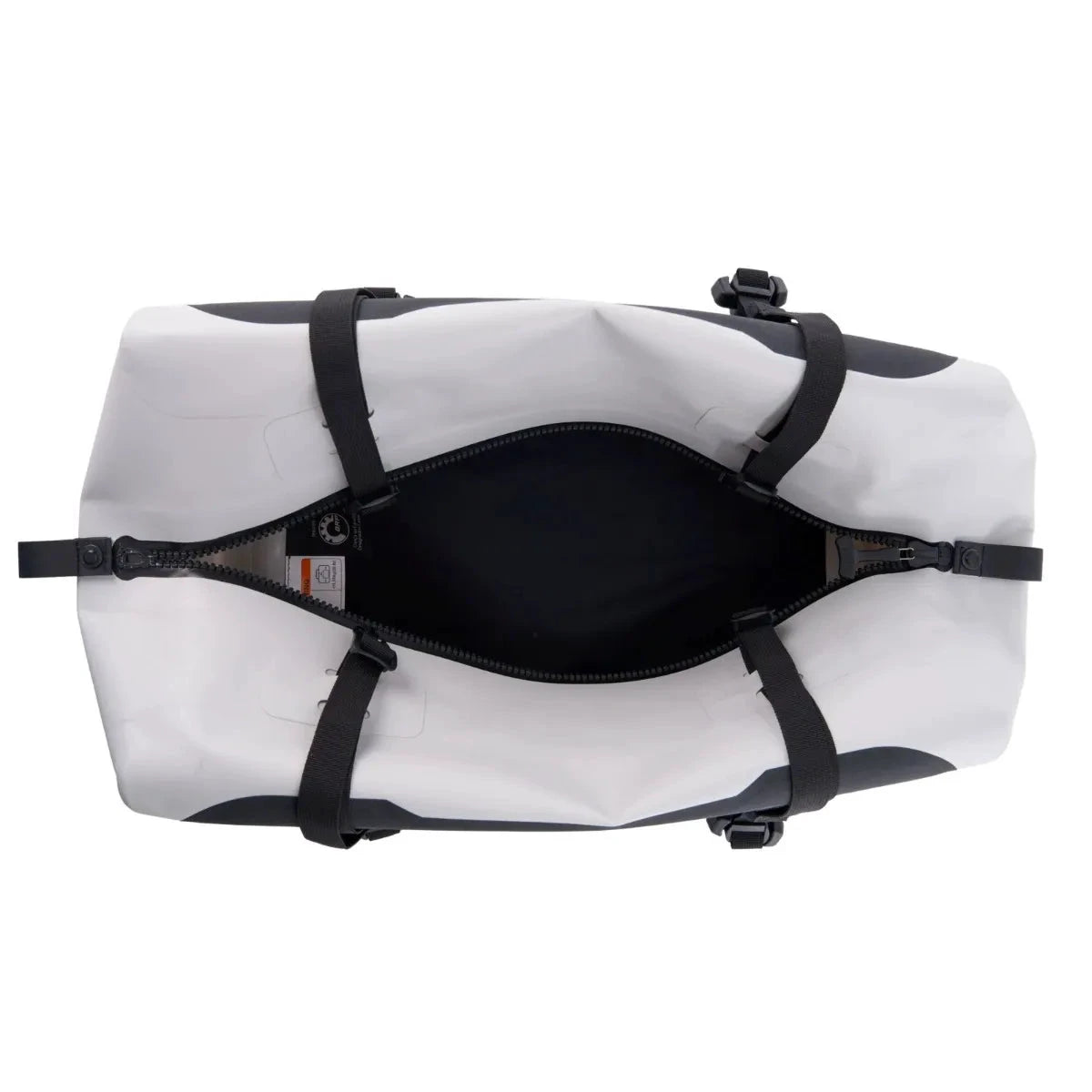 LinQ 50L Dry Bag, Sea-Doo BRP OEM, white with black straps and zipper