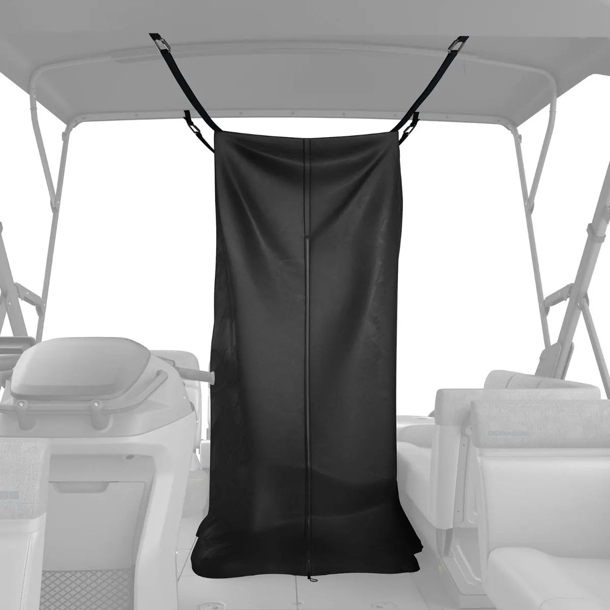 Sea-Doo Switch pop-up changing room privacy curtain, black fabric