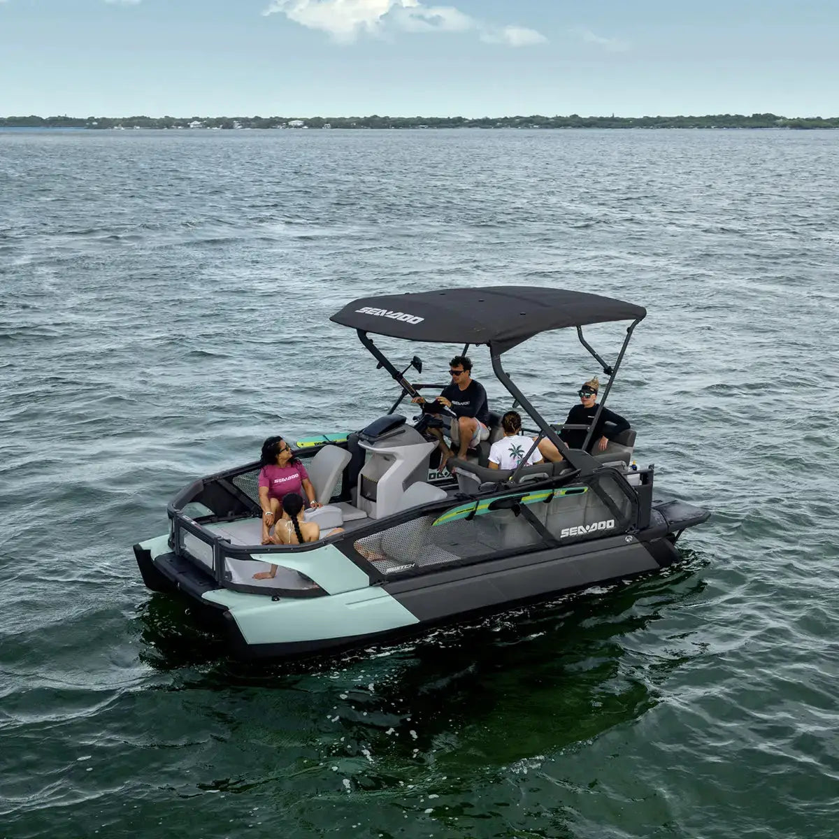 Sea-Doo LinQ Waterski Holder on BRP Sea-Doo Switch Pontoon boat