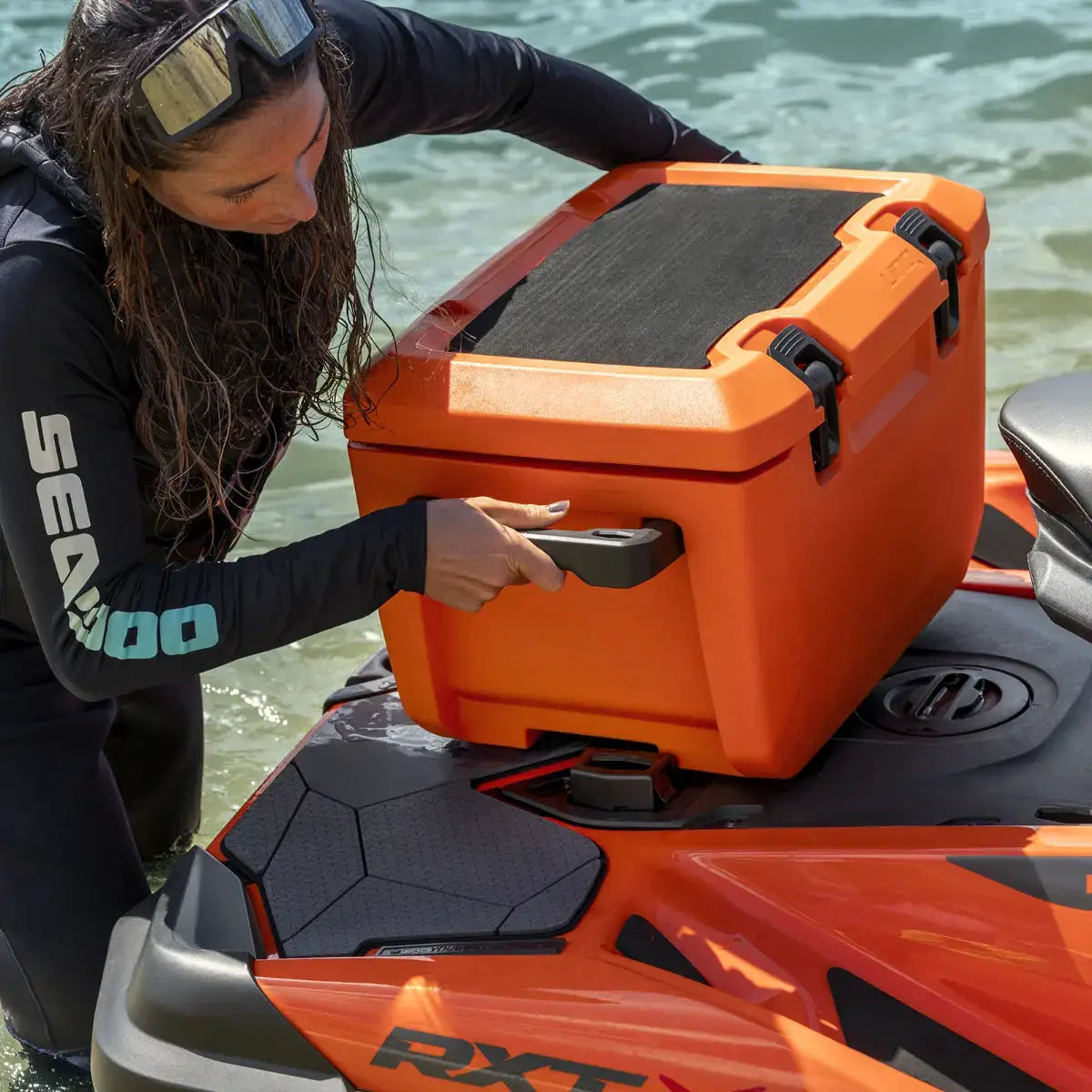 Sea-Doo LinQ 5.3 US gal Limited Edition Race Orange fuel tank