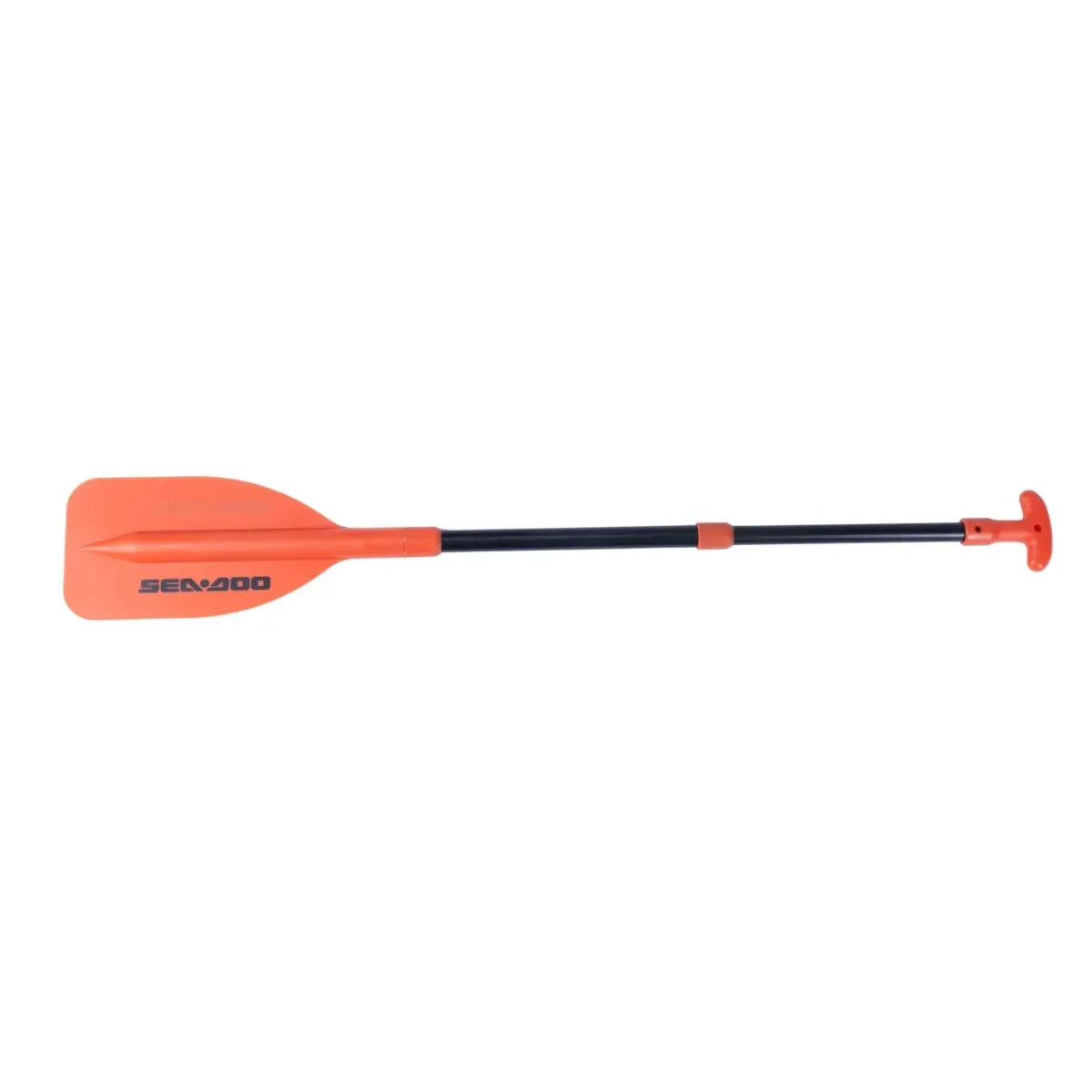 Paddle Sea-Doo retractable for PWC, orange blade, black shaft.