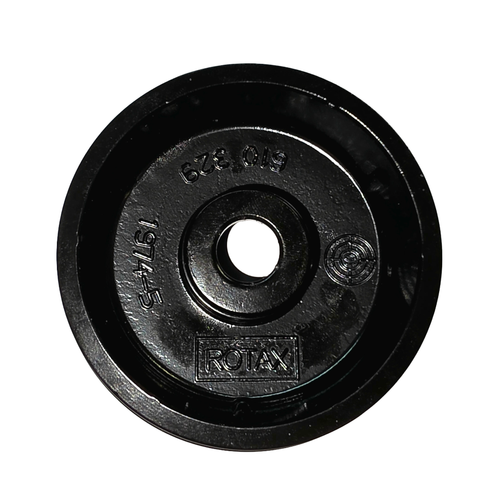 Sea-Doo Rotax oil filter cover, OEM BRP black metal replacement part.