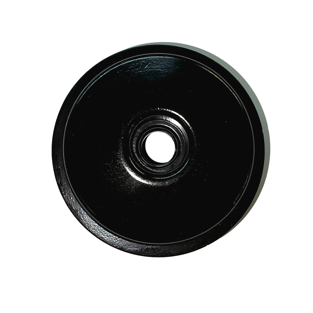 Oil filter cover for Sea-Doo Rotax engines, BRP OEM, black metal PWC engine part.