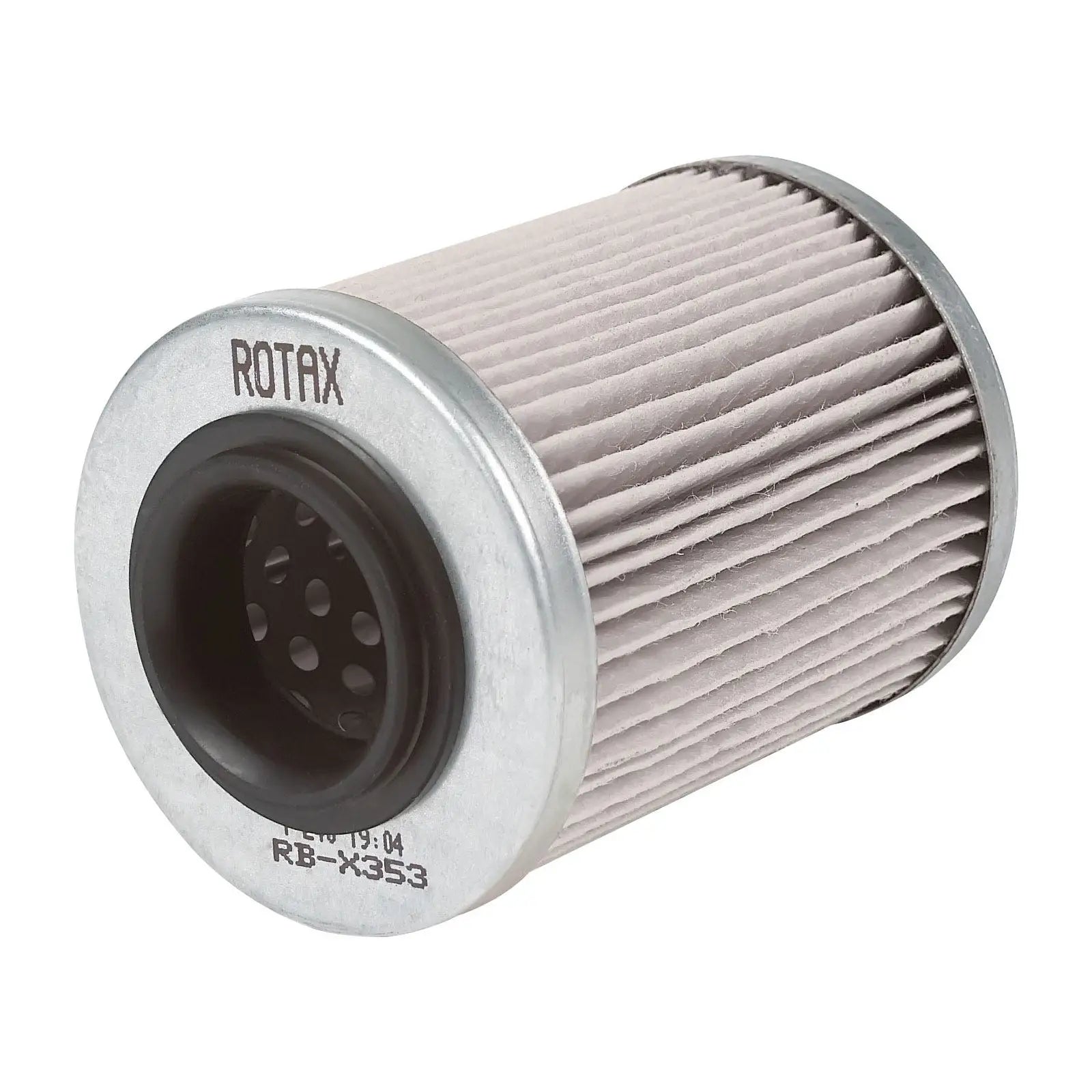 Ski-Doo oil filter, Rotax branded with cylindrical metal ends and pleated paper element, BRP Sea-Doo