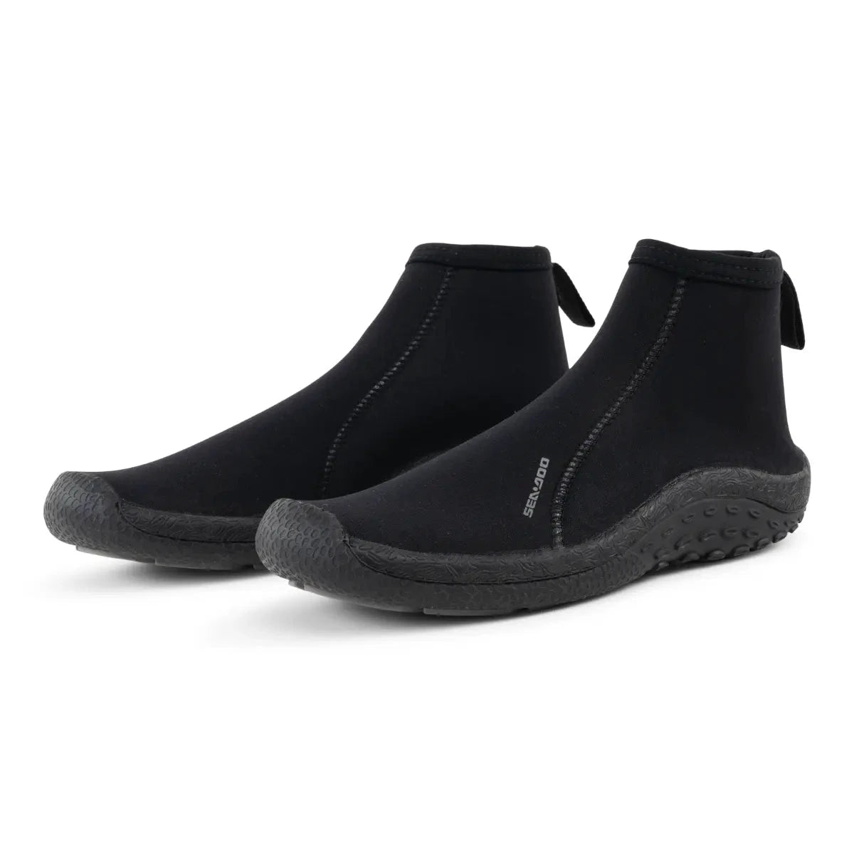 Sea-Doo neoprene riding shoes, black pair with grippy rubber soles