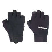 Sea-Doo Choppy Shorty gloves pair in black; boating riding gloves with fingerless design and mesh back