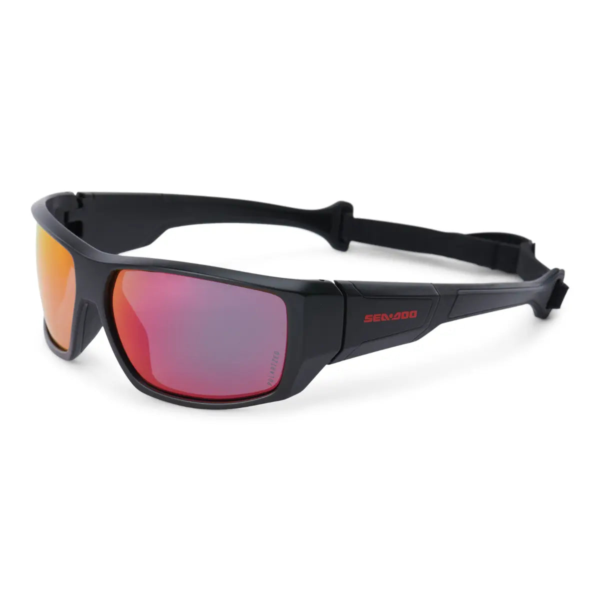 Sea-Doo Wave Floating Sunglasses Rose, black frame with rose mirrored lenses