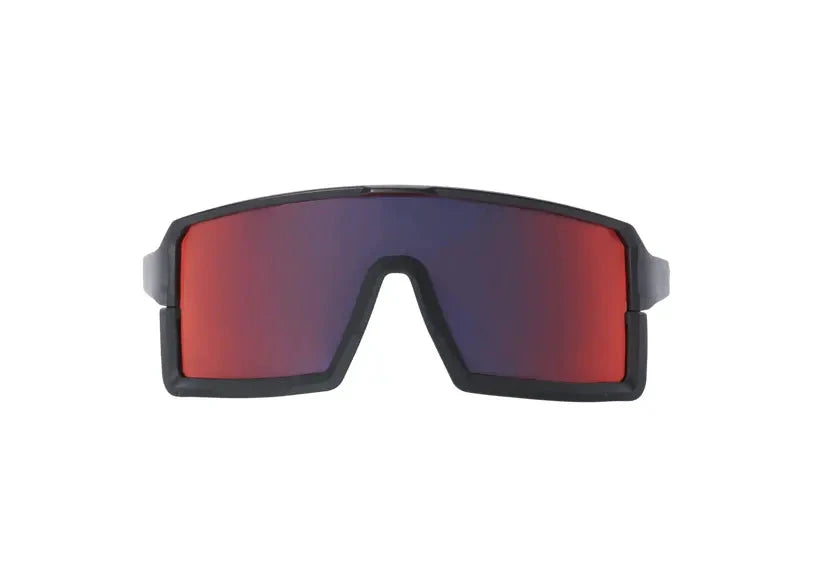 Sea-Doo High Tide polarized floating sunglasses with red mirrored lenses and black frame