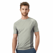 Sea-Doo men's short-sleeve rash guard, light gray with dark side panels, BRP riding gear