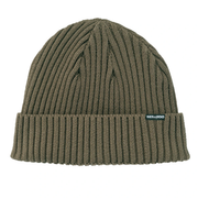 Sea-Doo Short Beanie Army Green rib-knit riding gear with folded cuff and Sea-Doo logo