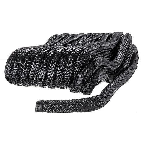 15' double braided black dock line by Sea Choice for docking