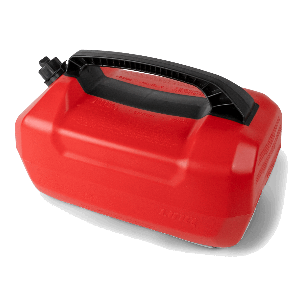 Sea-Doo LinQ 5-Gallon Fuel Caddy in red plastic, watercraft fuel tank accessory.