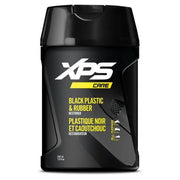 Sea-Doo Black Plastic & Rubber Restorer bottle; black plastic container with yellow XPS CARE label