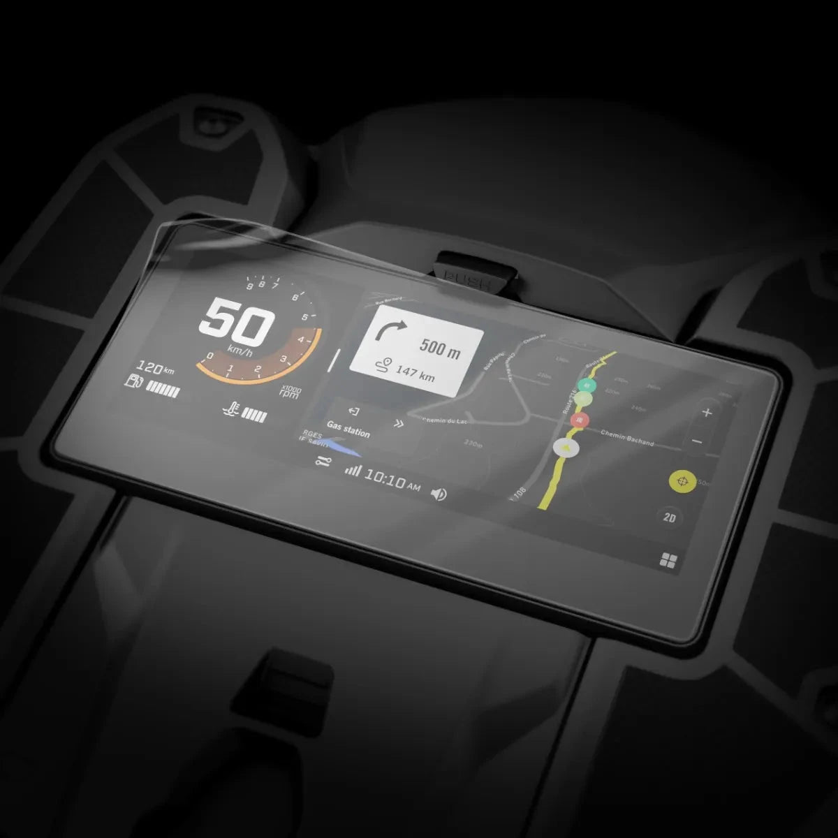 BRP Sea-Doo 10.25in color touchscreen protector on a jet-ski dashboard