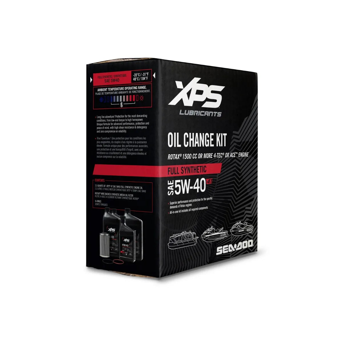 Oil Change Kit XPS 4T 5W-40, full synthetic by Sea-Doo, for watercraft engines